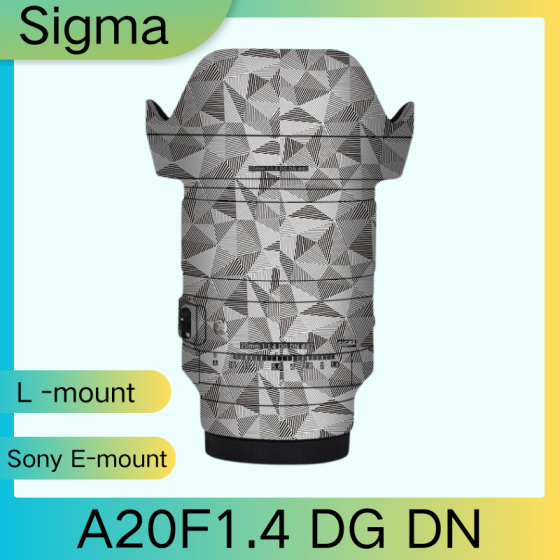 Lentes Sigma A20F1.4 DG DN - Pele câmera, adesivo câmera - com alta resistência a arranhões, à prova d'água e com design elegante.